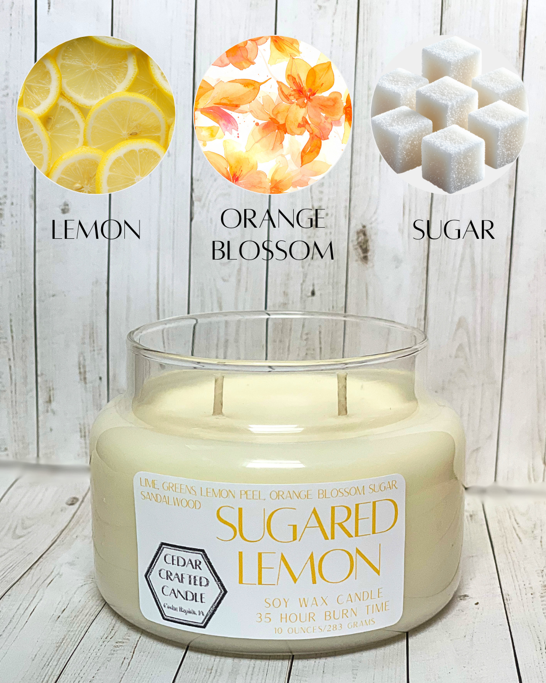 Sugared Lemon 10 oz. Candle
